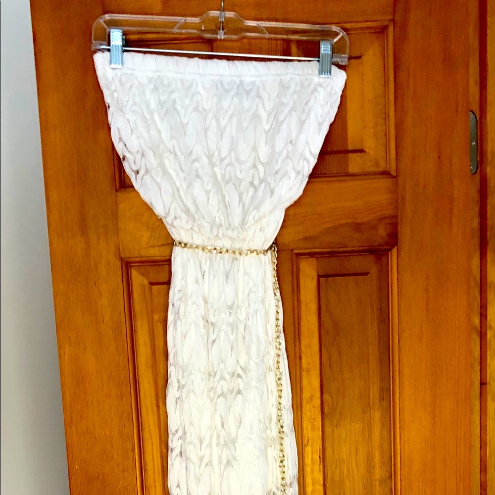 Sans Souci White Strapless Maxi Dress